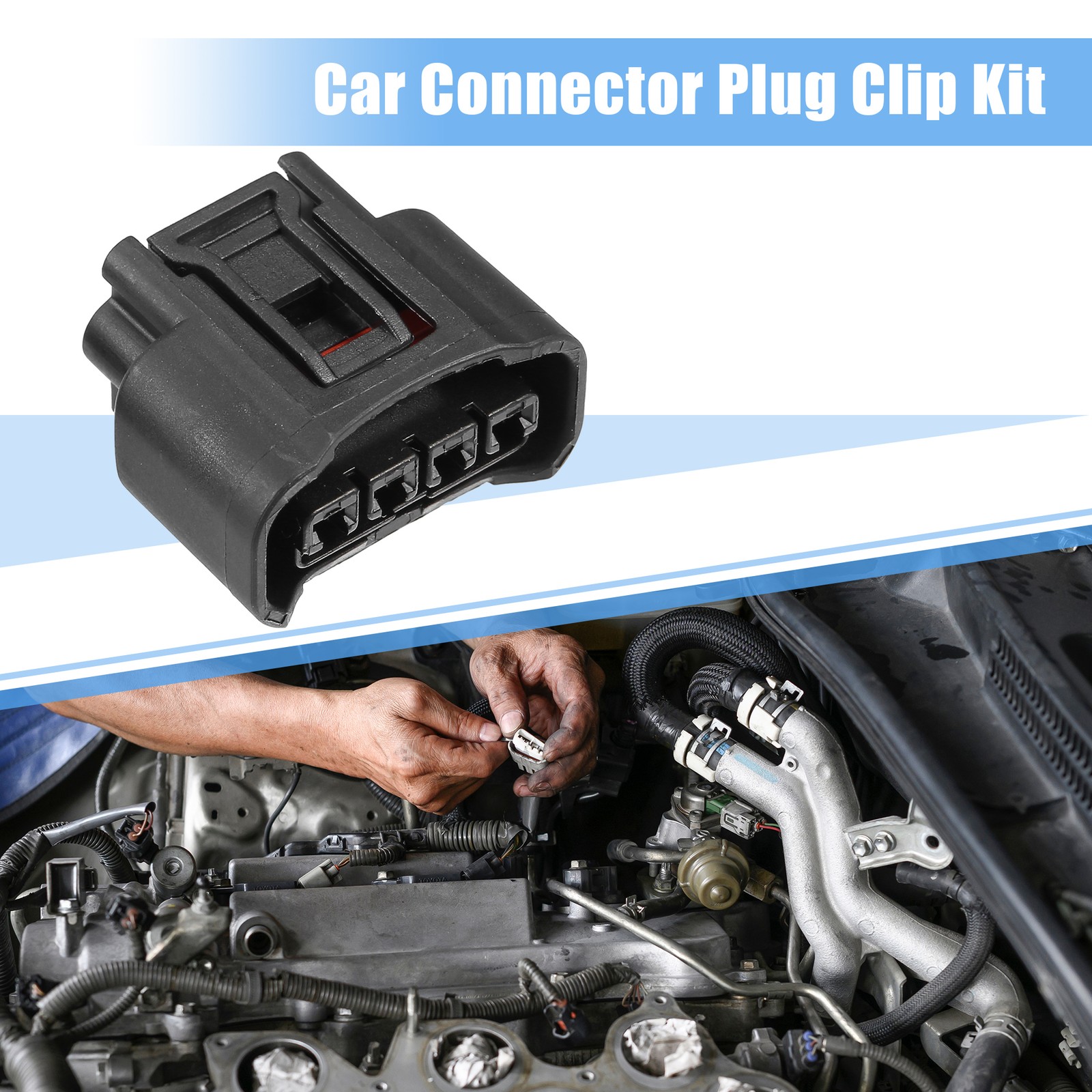 Piece of 8 4 Pin No.9098011885 Ignition Coil Adapter Plug Clip Kit fit for Scion