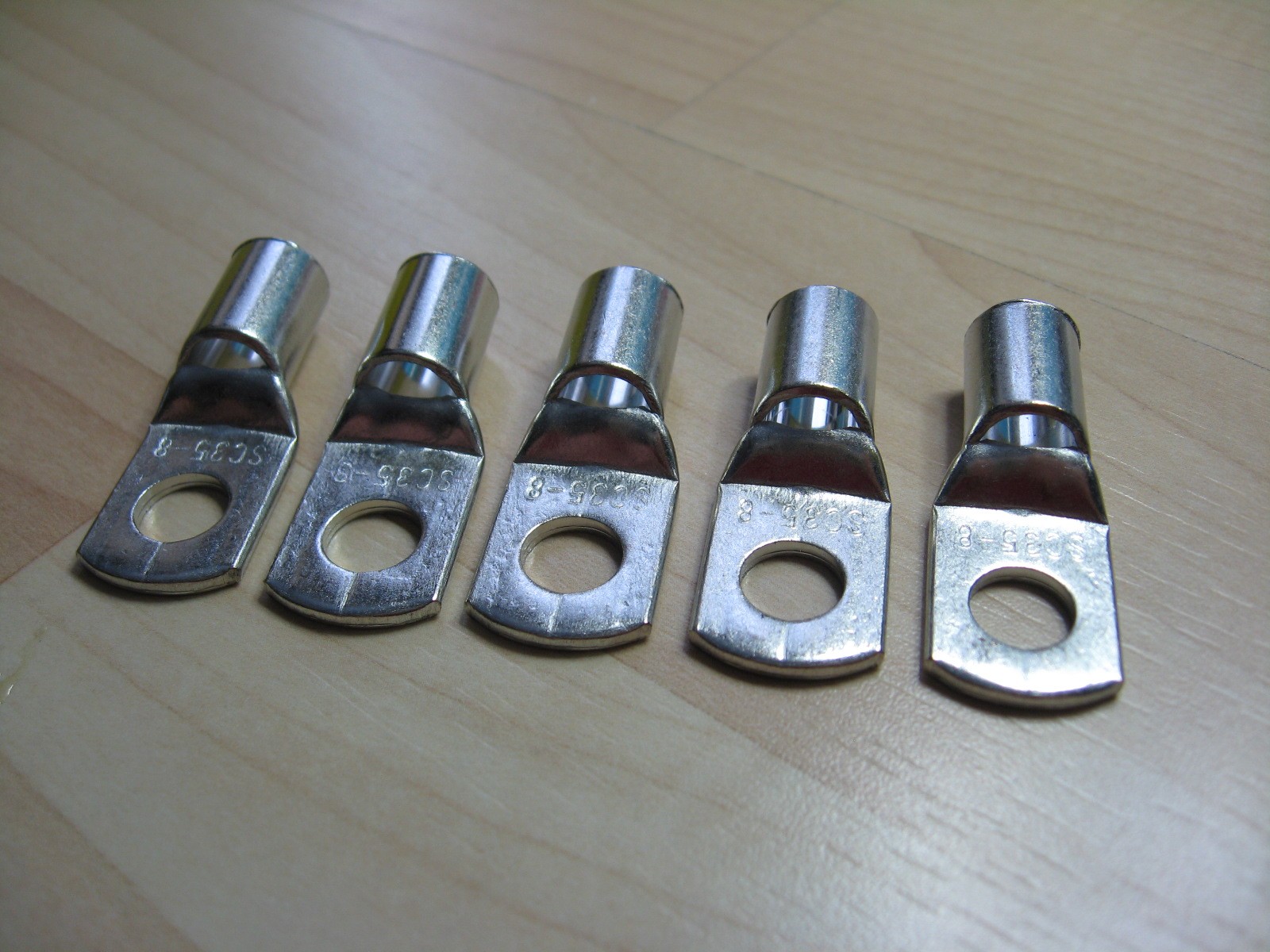 Lot of (5) Cable Lug 35mm² 2AWG 5/16″ M8 Battery Lug Ring Terminal #E71DGG