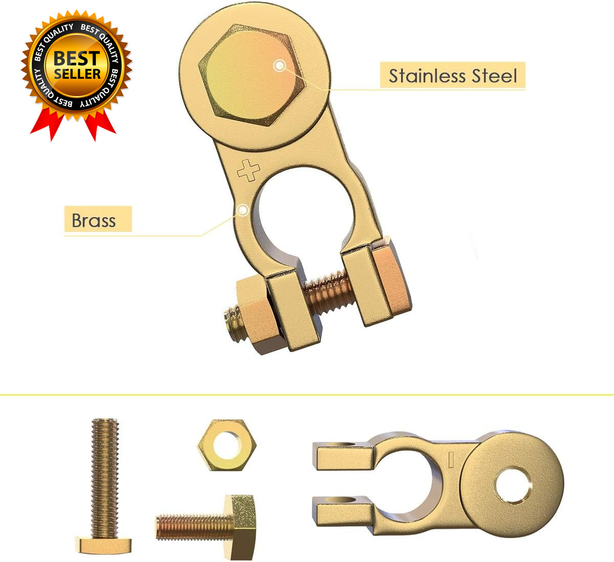 Battery Terminal Connectors Brass Copper Car Battery Terminal Ends Top Post