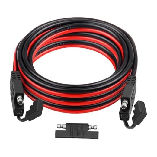 SAE Extension Cable 15FT–SAE to SAE Heavy Duty 10AWG Tinned Copper Wire 15 FT