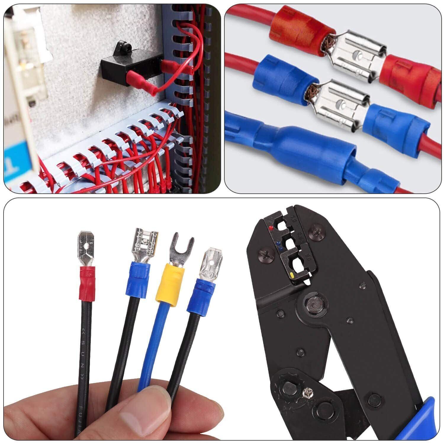 280PCS Assorted Insulated Spade Electrical Wire Connectors Crimp Terminals Kit