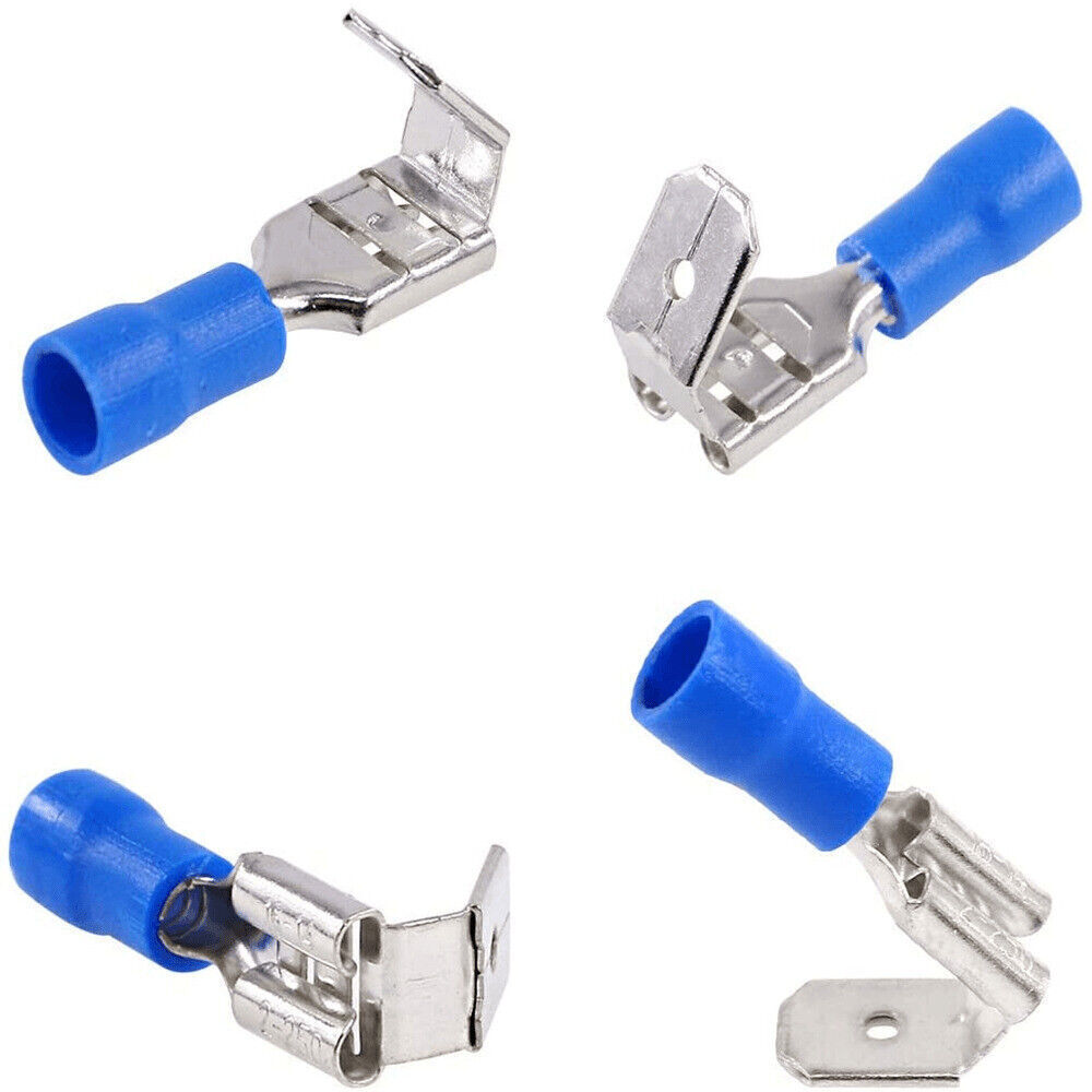 50PCS Blue 16-14 AWG PBDD2-250 Male/female Piggyback Terminals Push-on Connector