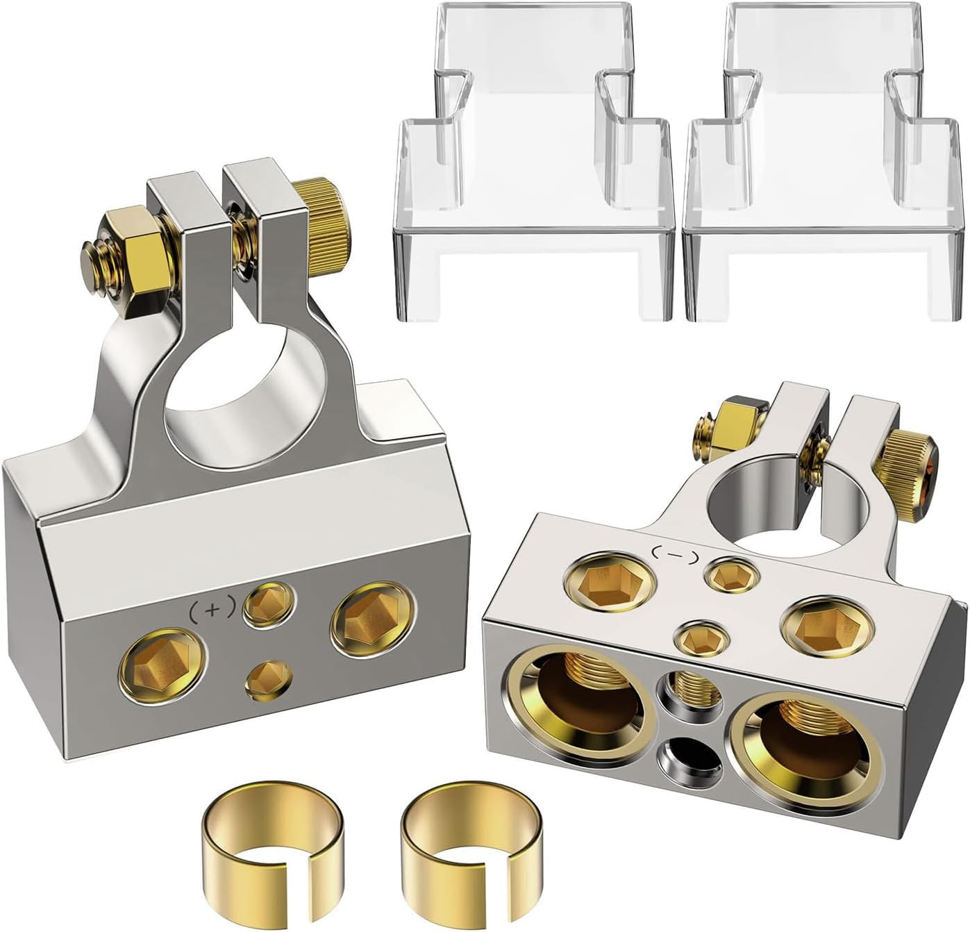 Conectores de Terminal de Batería, Compatibles con Cables 0/2/4/8/10 AWG