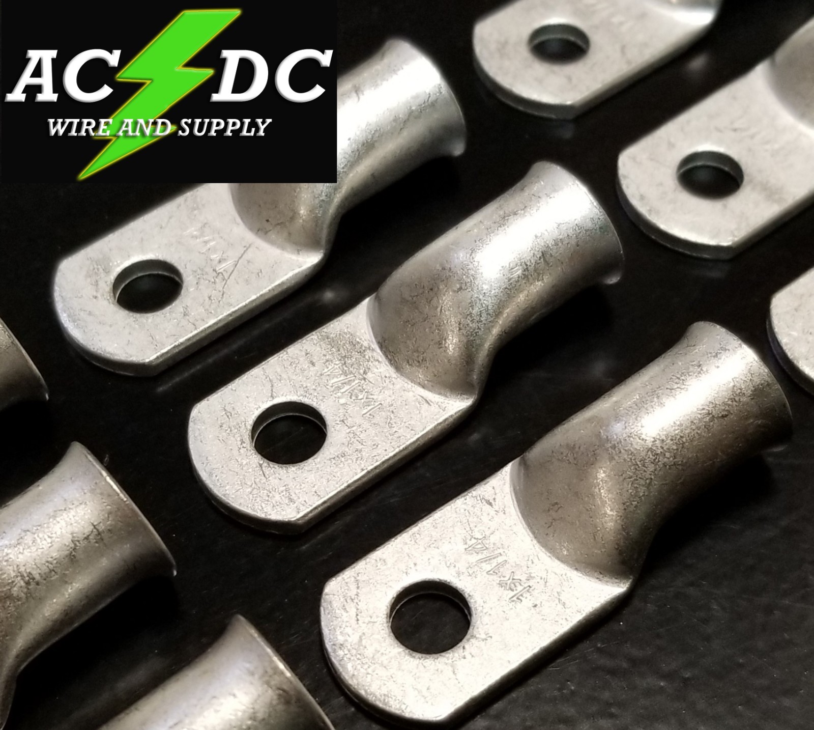 (5) 1 AWG Ring 1/4″ Hole Terminal Lug Tin Plated Copper Cable lug Gauge