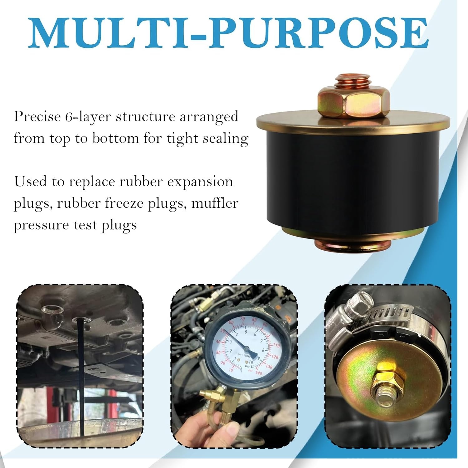 Rust-Resistant 7PCS Rubber Expansion Freeze Plugs – Engine Efficiency Guaranteed