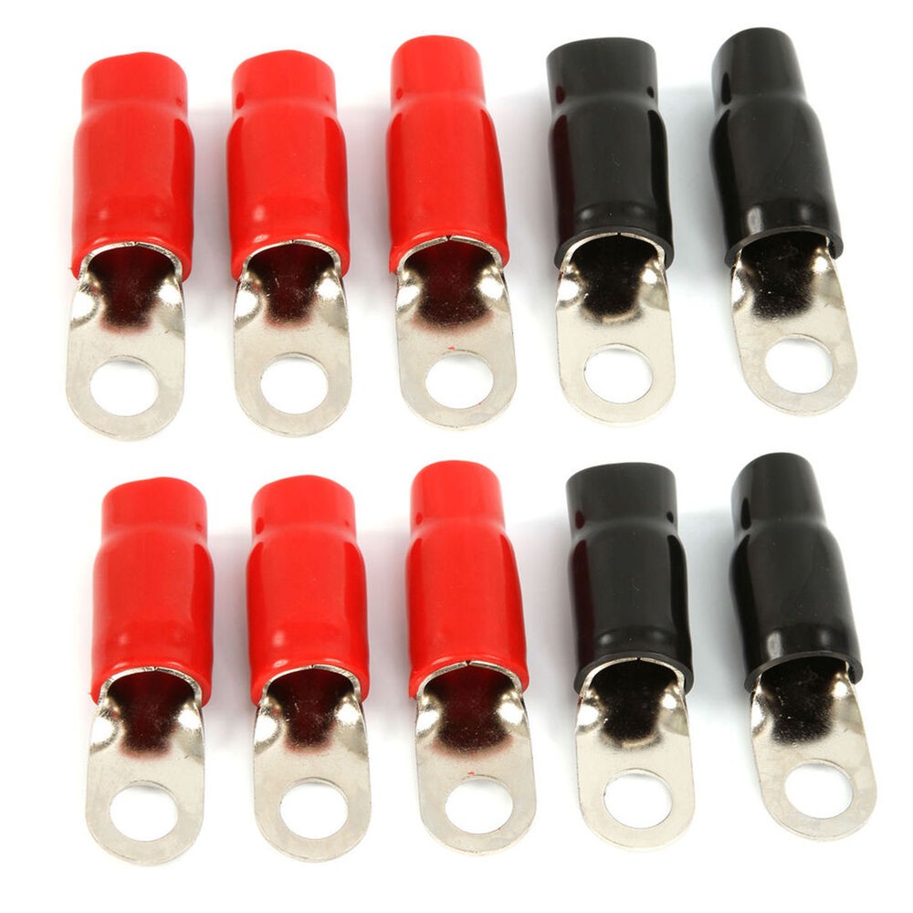 10x Belva BRT038 0/1 Gauge Ring Terminals 3/8″ Opening Nickel Plated