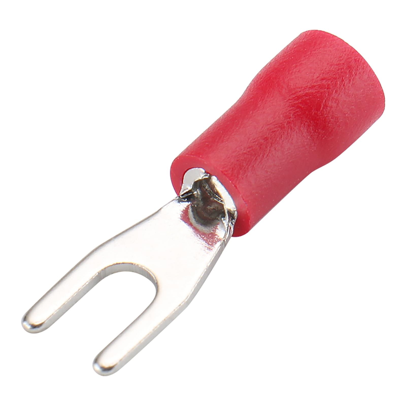 #4 Stud Fork Spade Terminal Connectors 2216 AWG Insulated Crimp 100 PCS