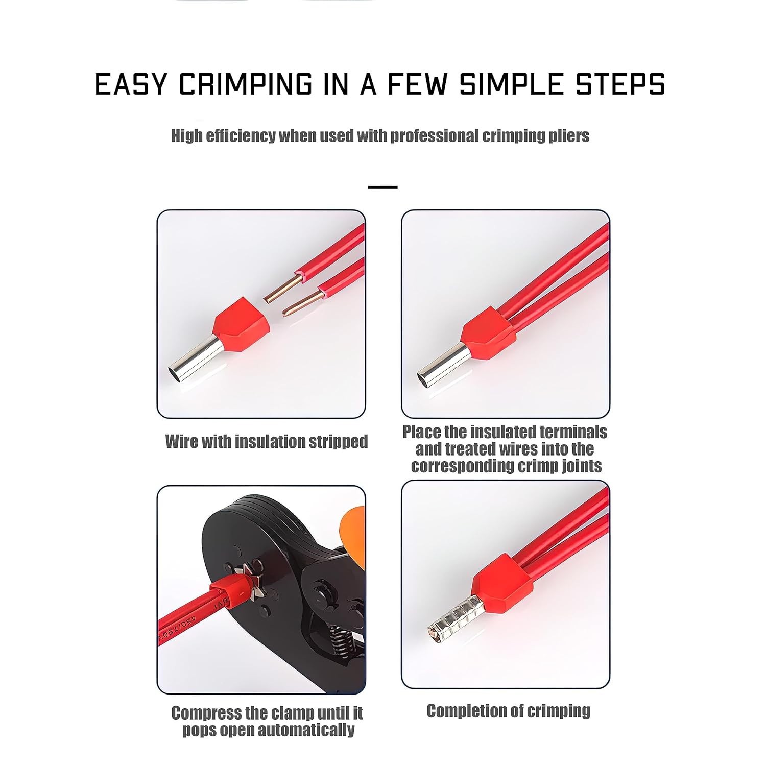 KOXXIAMOQ 500pcs Double Wire Ferrules Kit – Twin Ferrule Connectors, AWG 14-22
