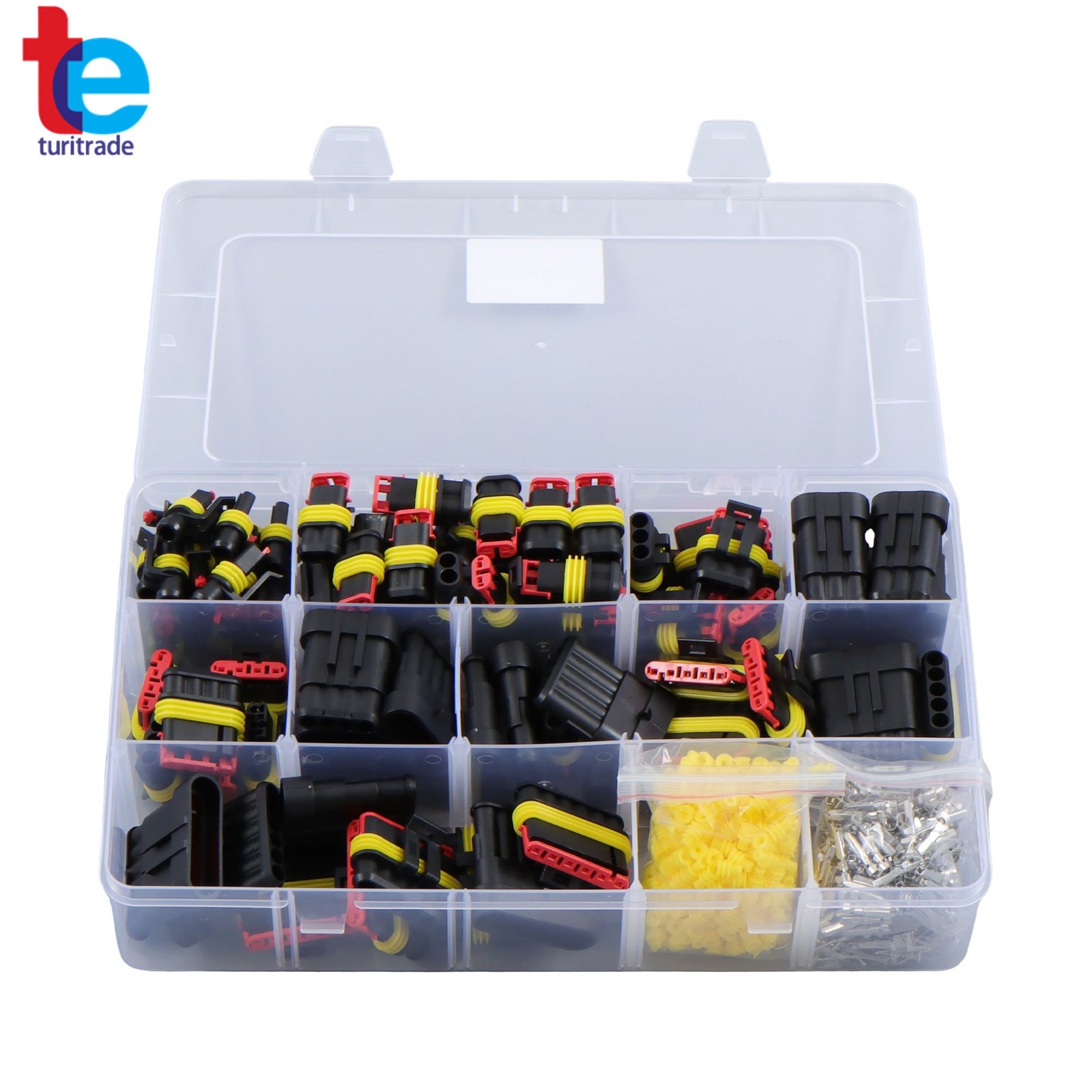 800Pcs 50 Sets Waterproof Automotive Electrical Wire Connectors Plug Kit 1-6 Pin