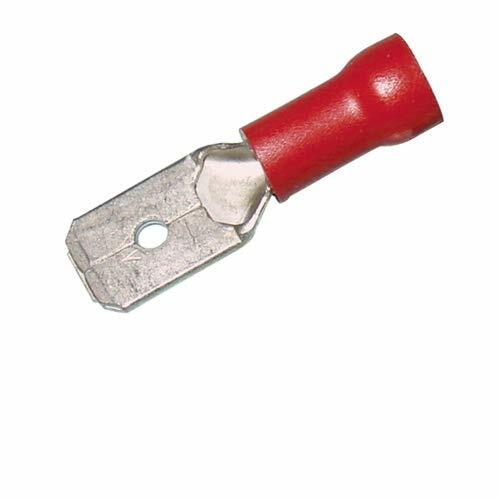 Male Quick Disconnect Vinyl Insulated .250″ 22-18 AWG (Red) – 50PK