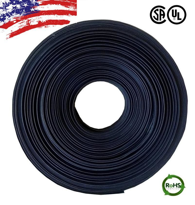 25 FT. 25′ Feet BLACK 1″ 25mm Polyolefin 2:1 Heat Shrink Tubing Tube Cable US UL