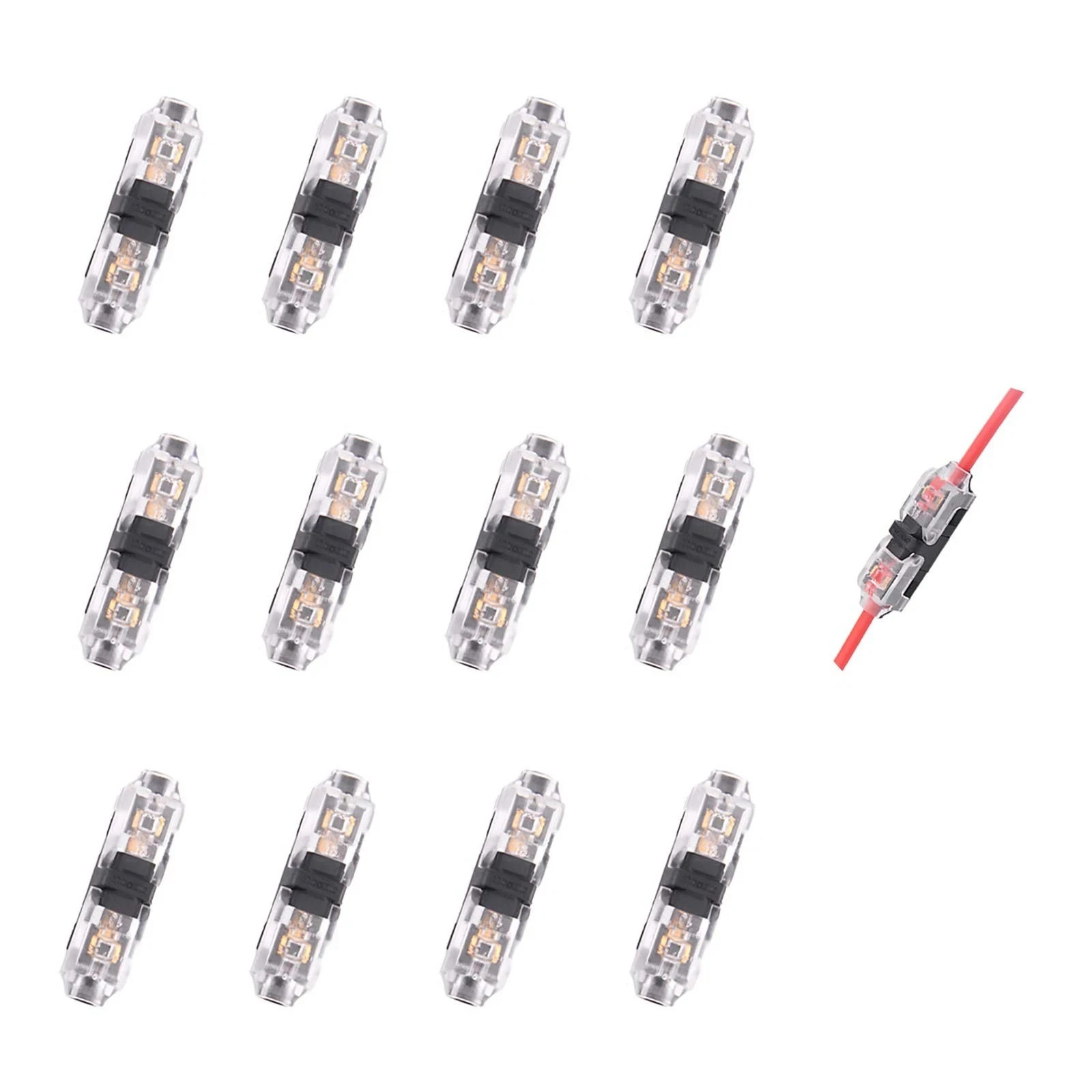 Low Voltage Wire Connector, Quick Solderless Wire Splice Connector, 12 Pack S…