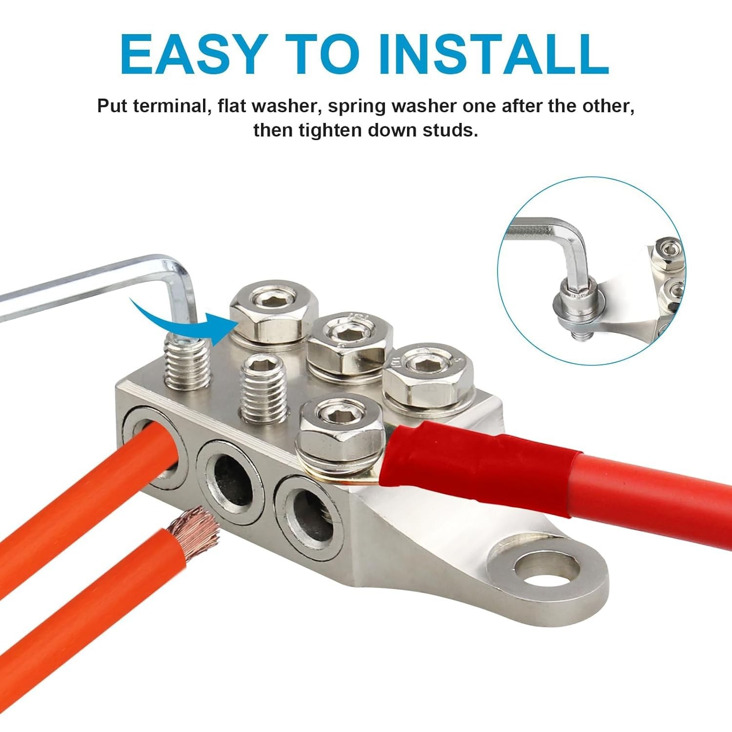Battery Terminal Connectors,8 AWG up to 4/0 AWG Gauge,12-Way Battery Terminal…