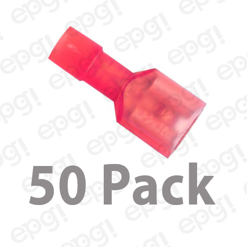 FEMALE FULLY INSULATED QUICK DISCONNECT TERMINAL NYLON .25″ RED 22-18g#103C-50PK