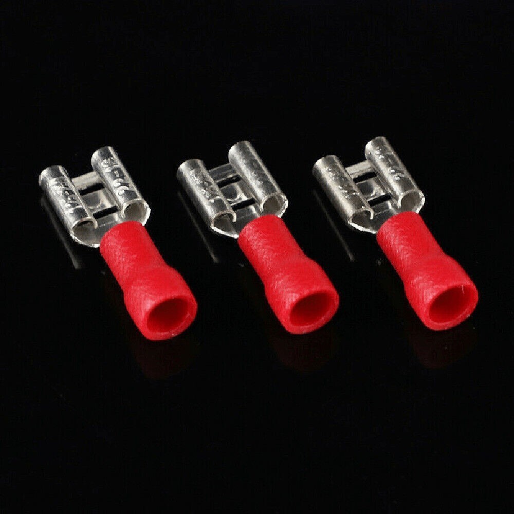 Female Quick Disconnects 6.3mm Spade Terminals Gauge 22-16AWG Wire Connectors US