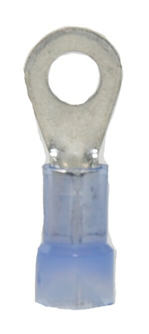 MVP 50 Blue 14-16 AWG Gauge Nylon Insulated #10 Stud Ring Terminals Made in USA