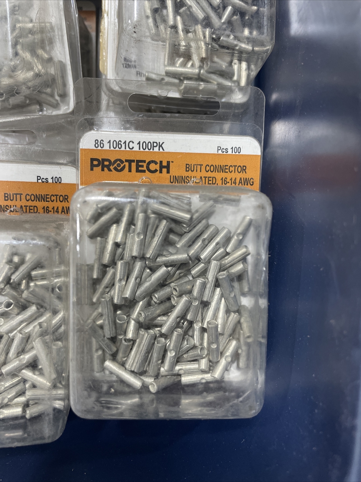 (3/pack) ProTech 1061c 100 PCS NON-INSULATED BUTT WIRE CONNECTOR 16-14 GAUGE