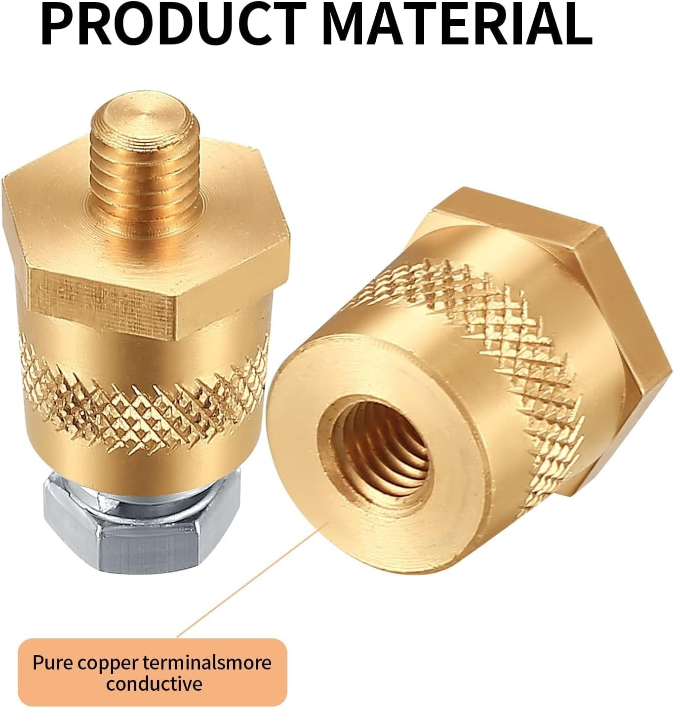 2 Packs Battery Terminal Connectors Set, Auto Battery Post Terminals Post Adapte