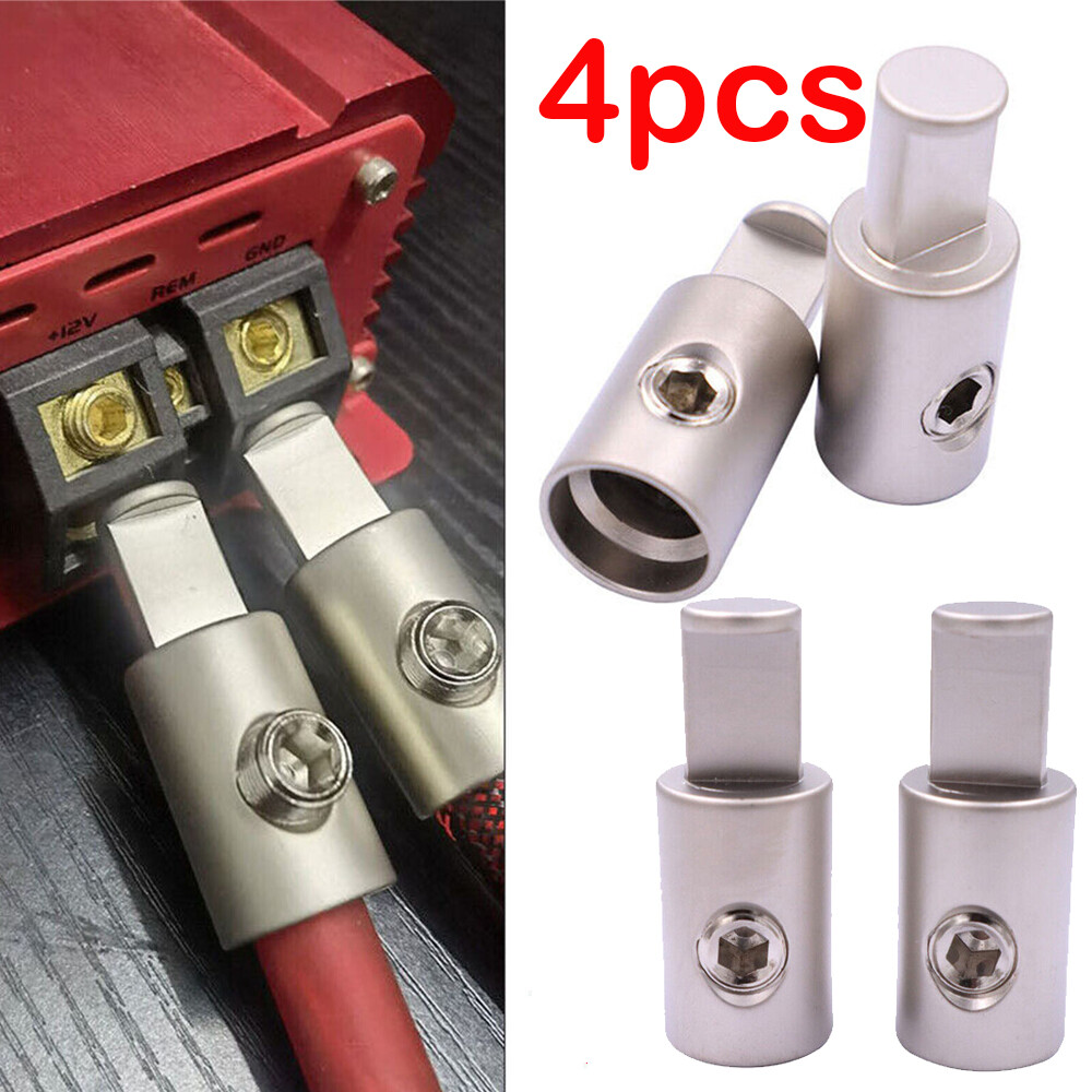 4Pcs 1/0 Gauge To 0 Gauge Car Stereo Audio Amp Power/Ground Input Wire Reducer