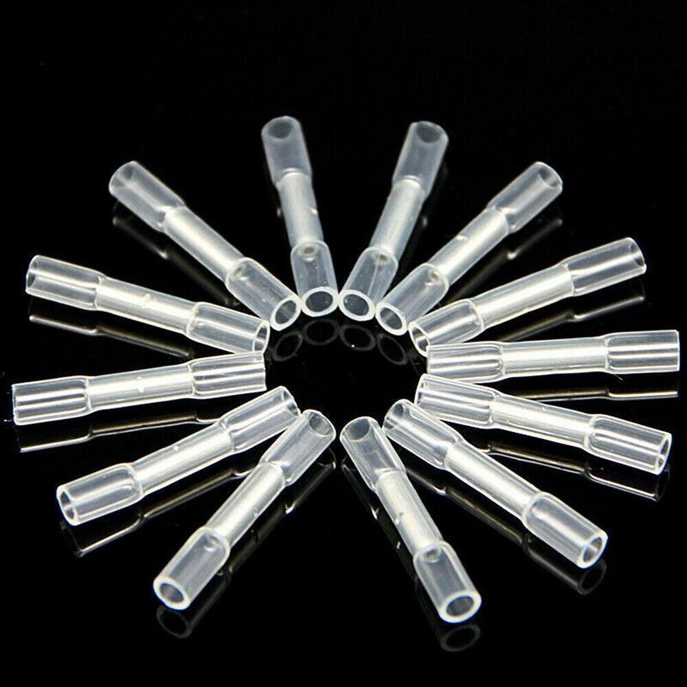 500PCS 26-24AWG Heat Shrink Wire Butt Connector Waterproof Crimp Splice Terminal