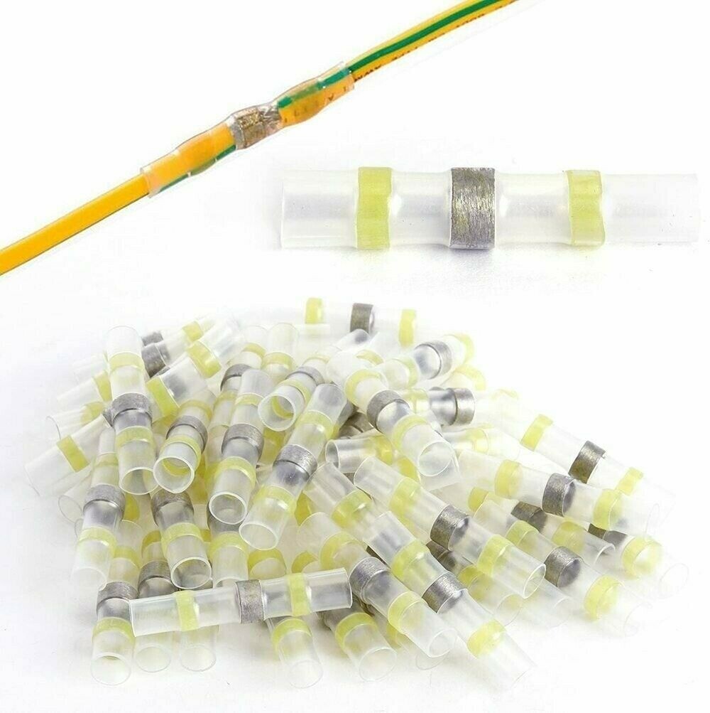 800Pcs Solder Seal Sleeve Heat Shrink Waterproof Wire Connectors Butt Terminals