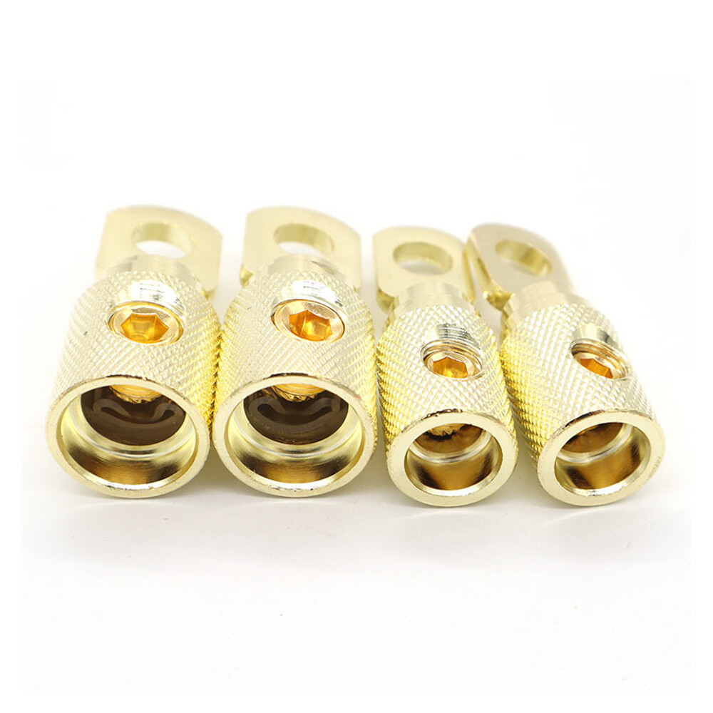 2/4PCS Car Power Ground Wire Coupler Butt Connector 0 /4 /8 Gauge Screw Terminal