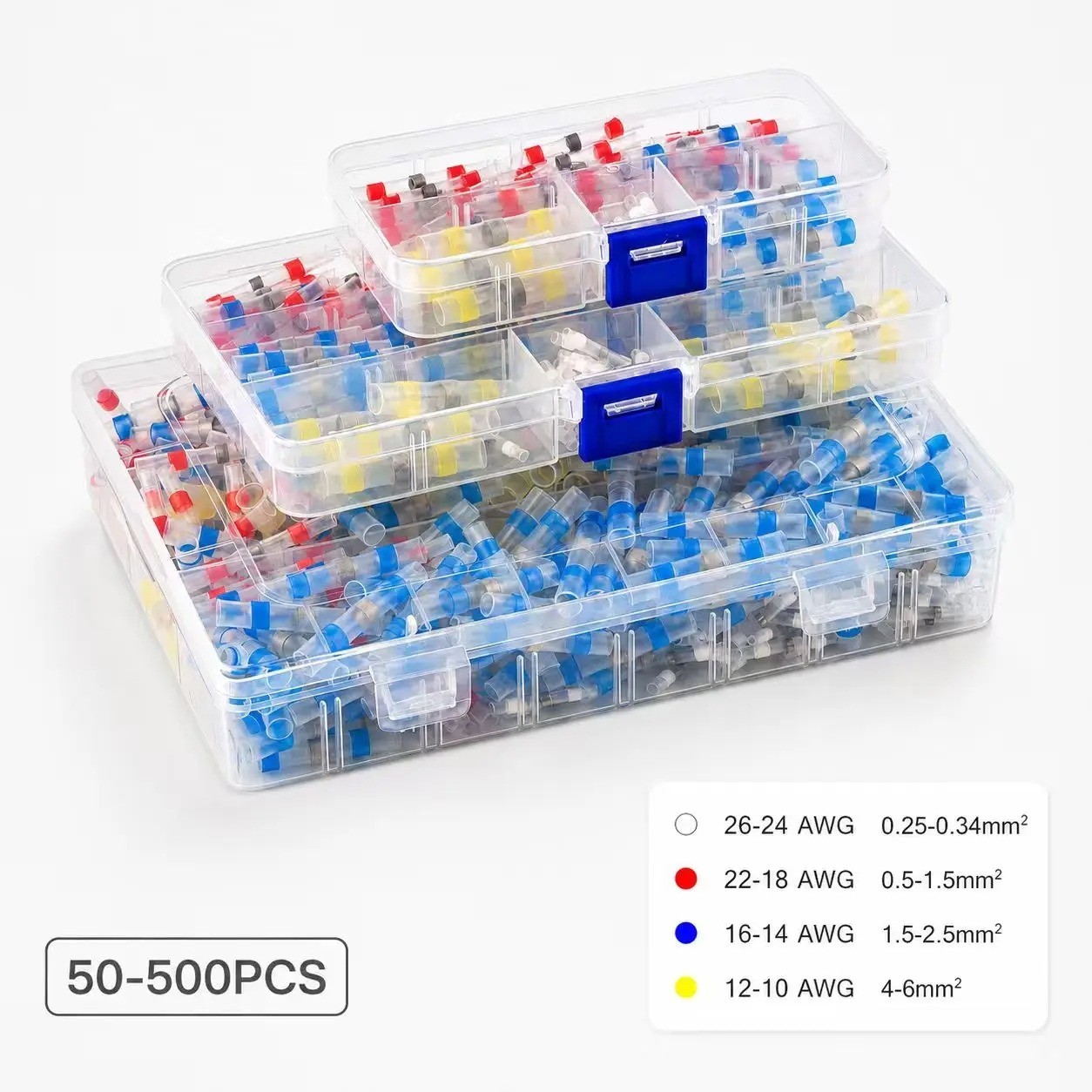 500/200PCS Waterproof Solder Stick Seal Sleeve Heat Shrink Butt Wire Connectors