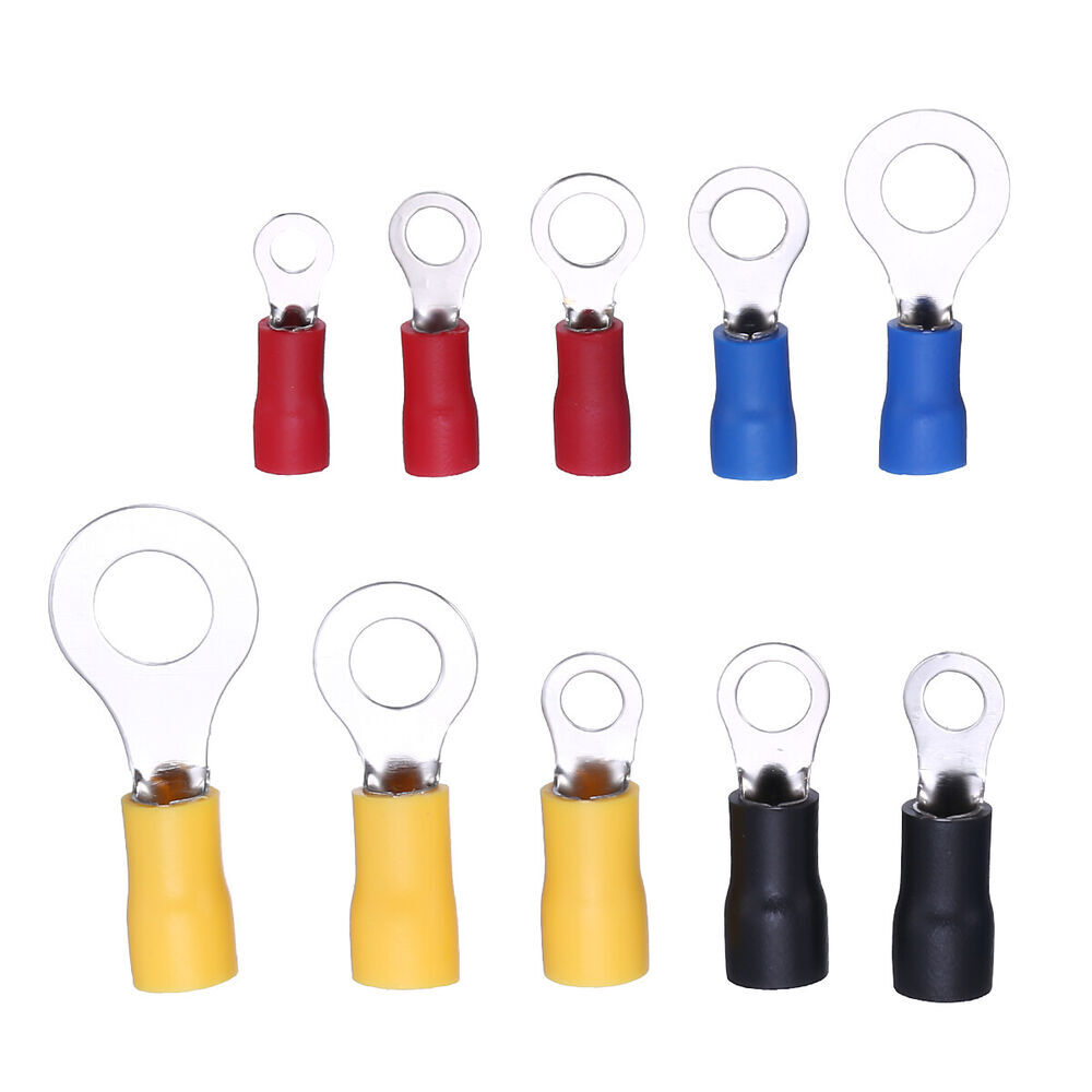 102PCS Connectors Insulated Electrical Wire Splice Terminal Crimp/Ring Terminals