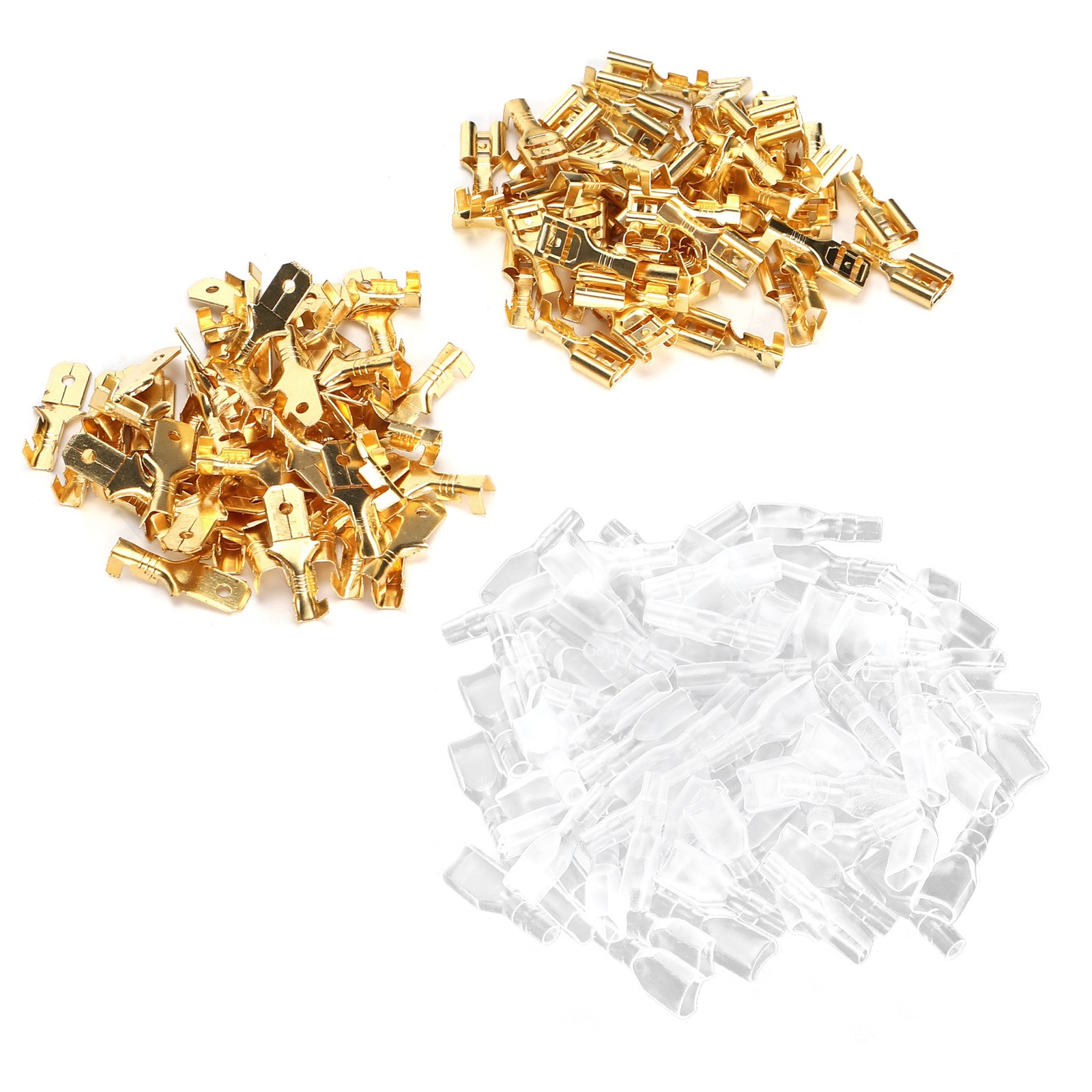 50 Pairs Crimp Terminal Electric Brass Insulating Wire Cable Connector New