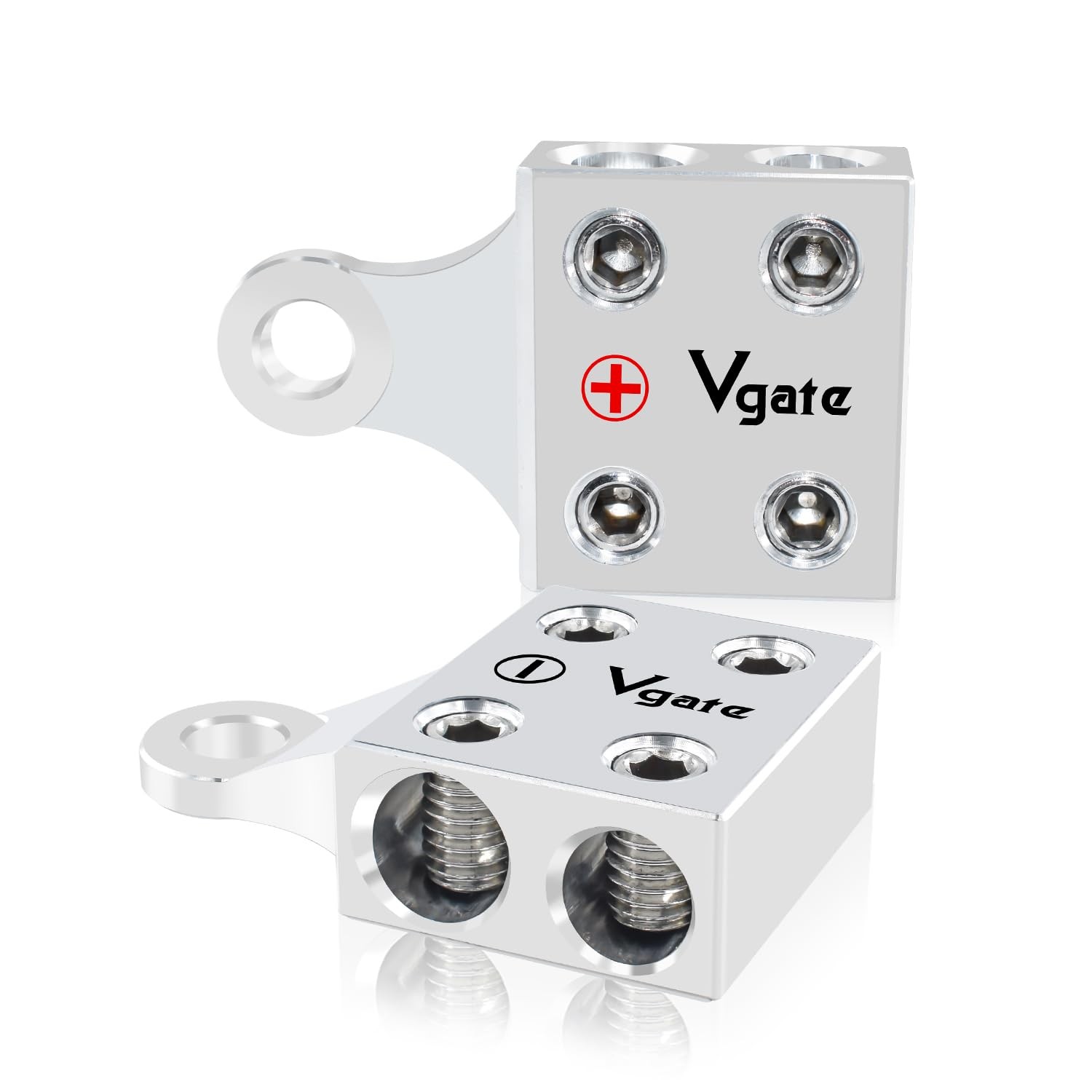 Battery Terminal Connector, 4-Way Battery Post Terminals, 8AWG up to 2/0(XL) …
