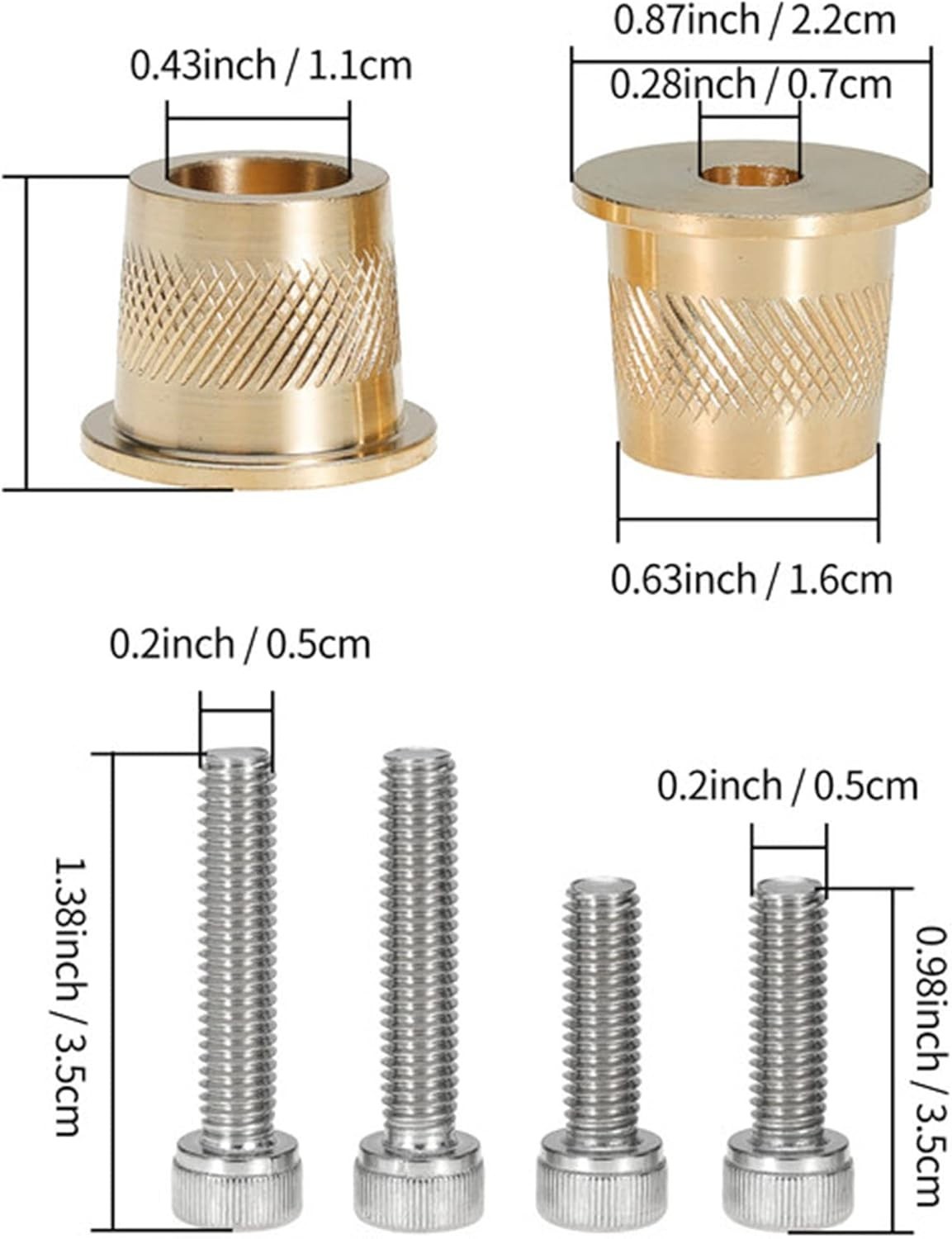 Short Brass 580 Post Adapter for Marine for Malibu Motorsport (M6 Thread)
