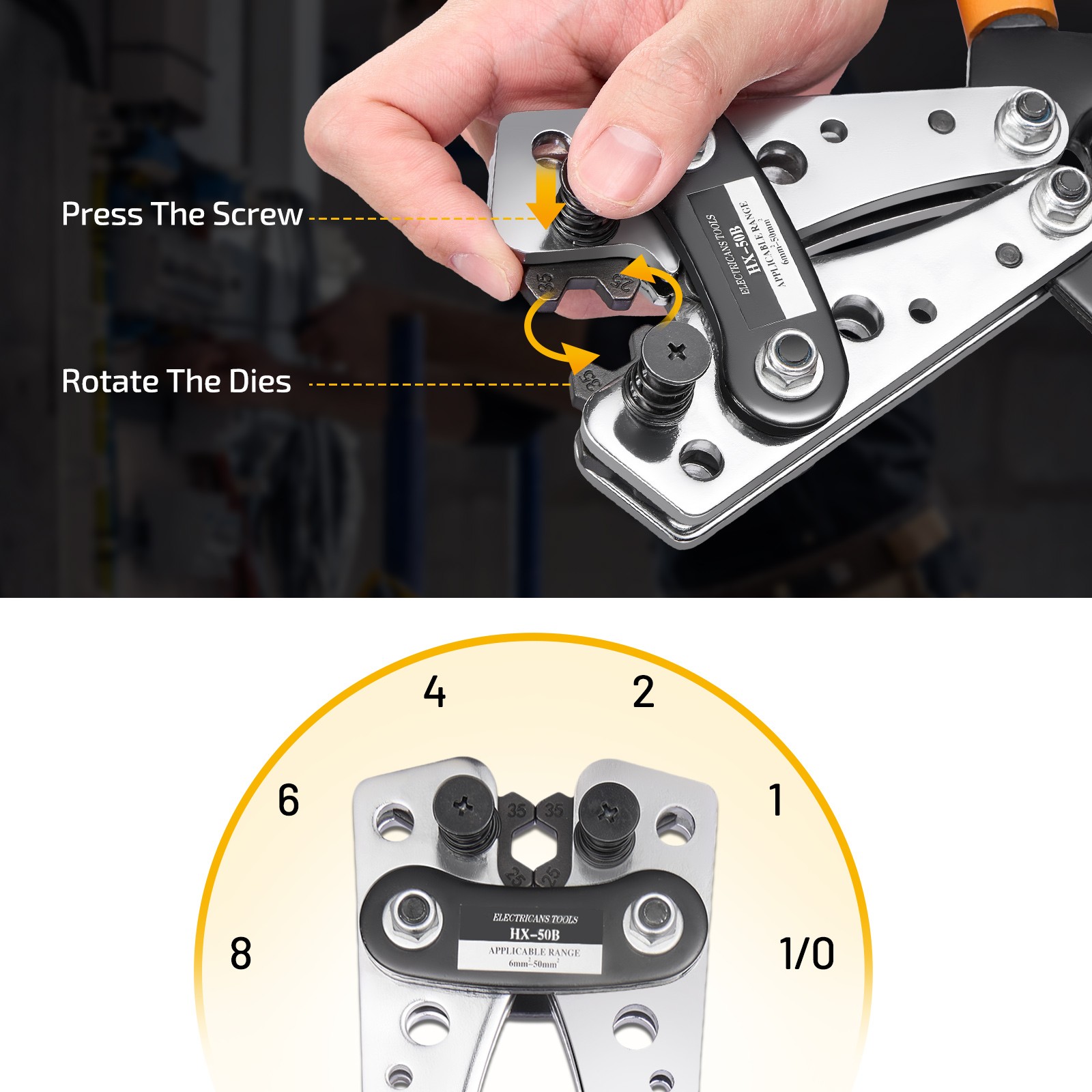 245PCS Battery Cable Tool Set with Crimper Pliers Copper Lugs for Automotive
