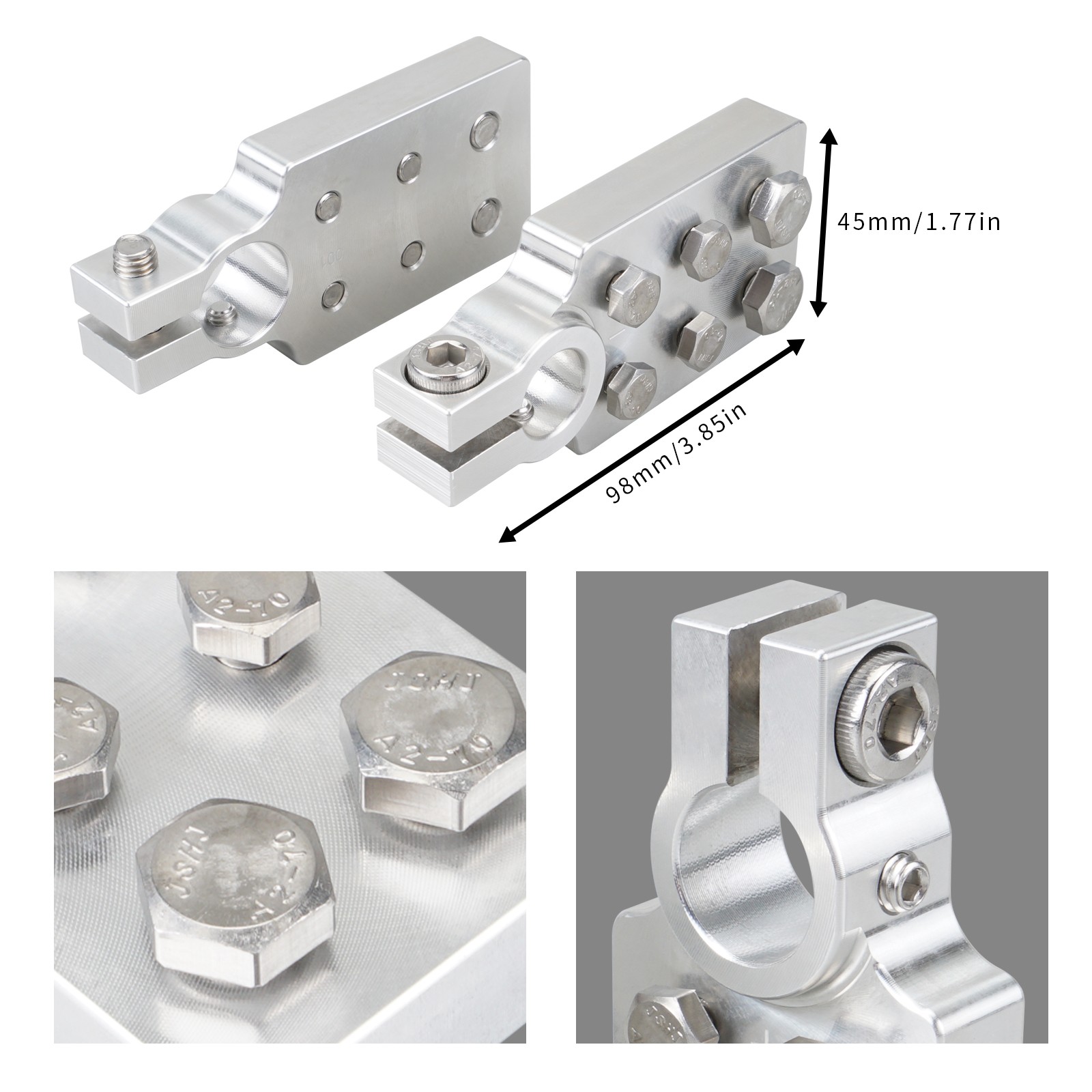 Pair Flat Battery Terminal For Northstar AGM35 AGM34 AGM24 AGM24F AGM27 AGM27F