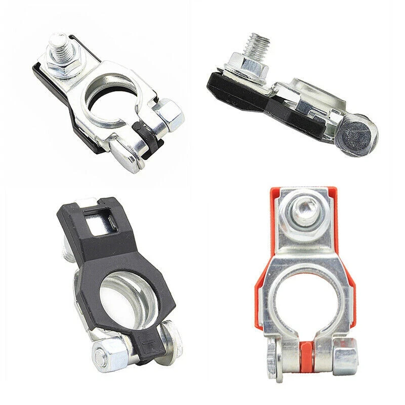 2 Car Battery Terminal Connector Top Post Positive Negative Heavy Duty Universal