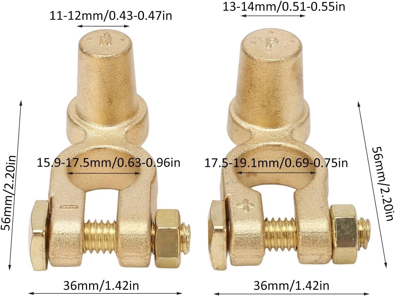 1 Pair SAE to JIS Car Battery Terminal Connector,Car Battery Terminal Clamps