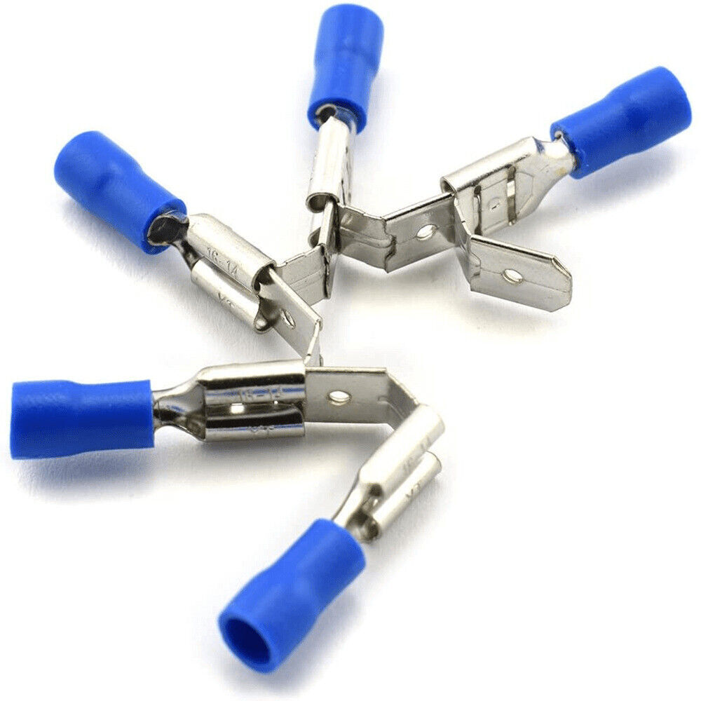 Terminals Red Blue Yellow Vinyl Insulated Piggy Back Wire Crimp Connectors Spade