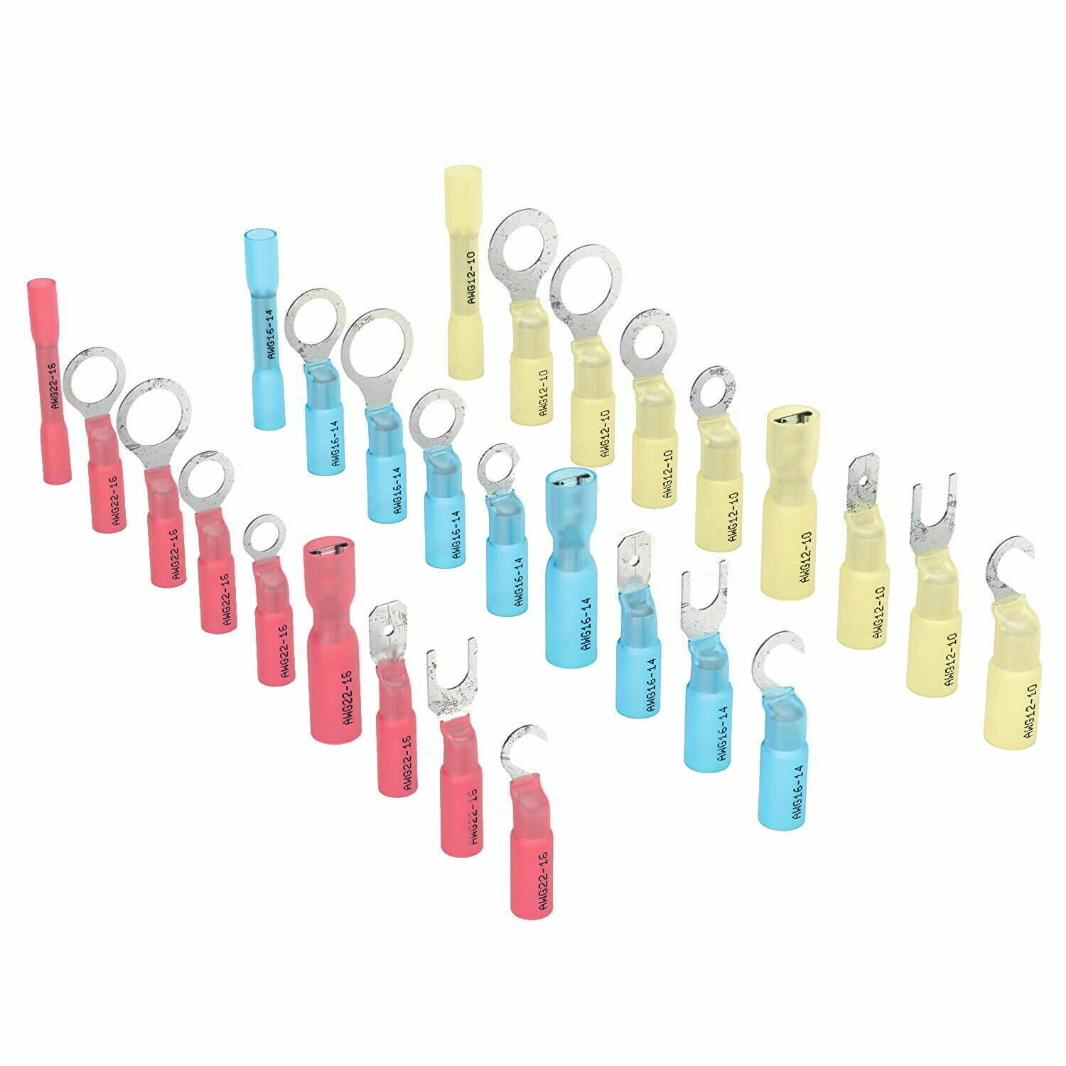 250/400pcs Heat Shrink Butt Wire Connectors Waterproof Crimp Splice Terminal Kit