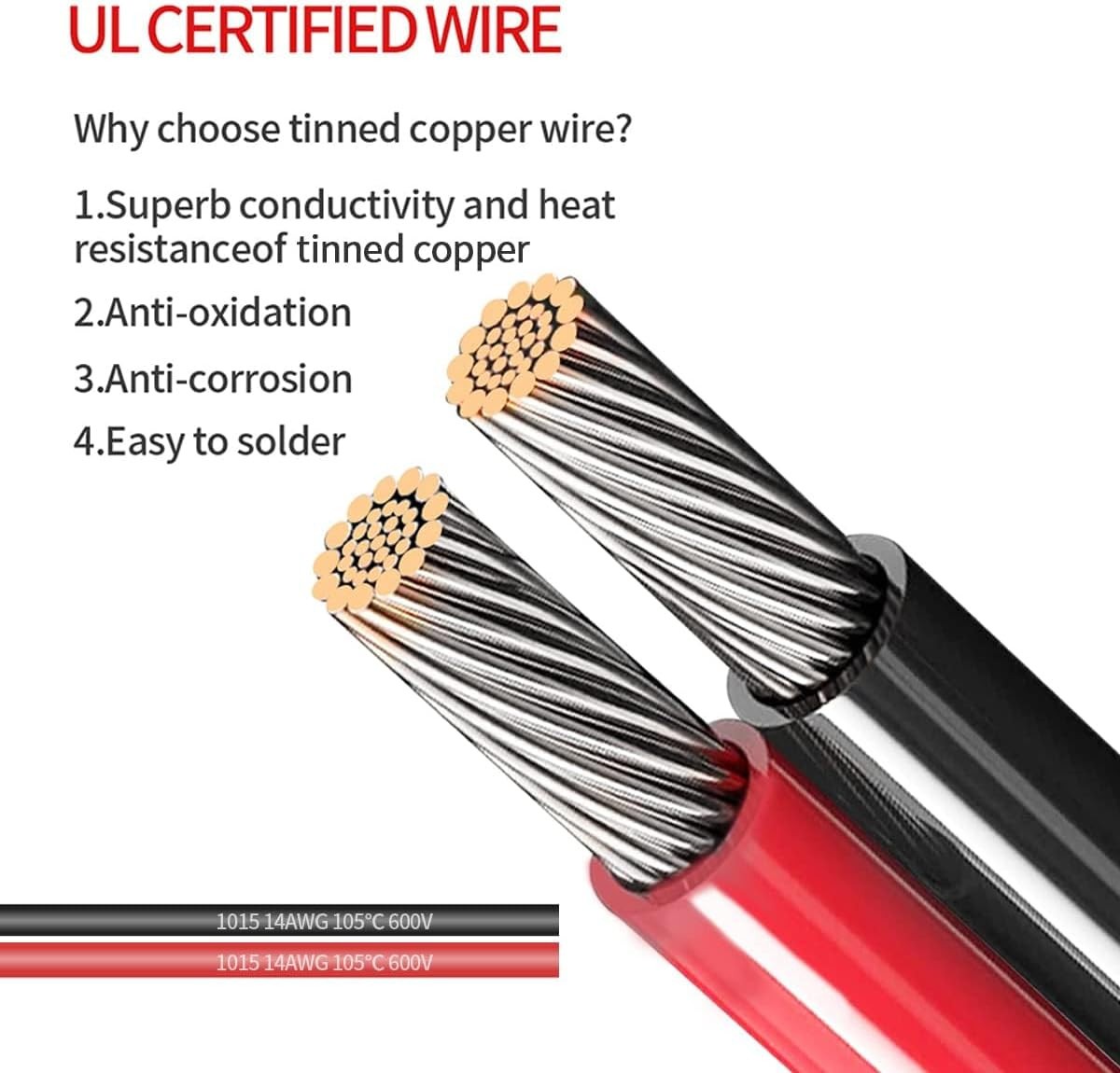 14AWG SAE Power Socket to O Ring Cable &Fuse for Solar Generator Battery Charger
