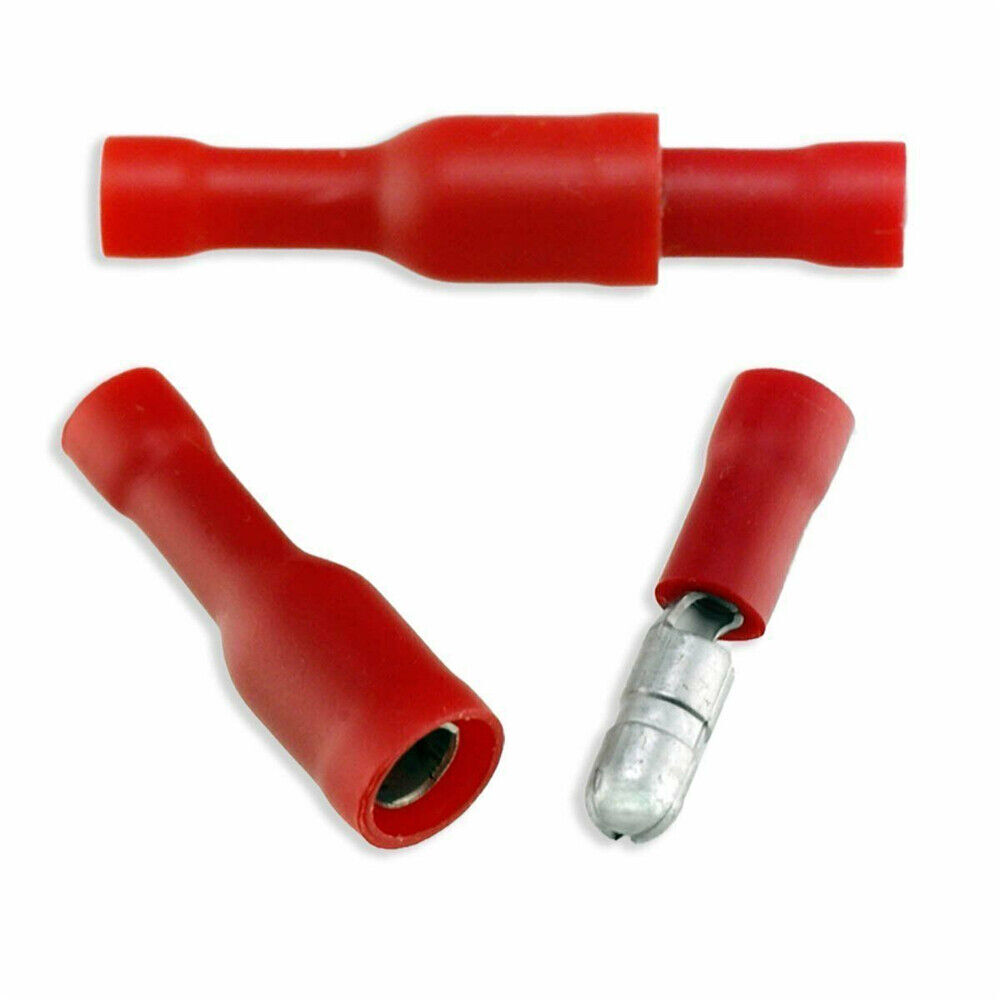 100pcs 10-22AWG Insulated Male Female Butt Splice Terminal Bullet Connector Kit