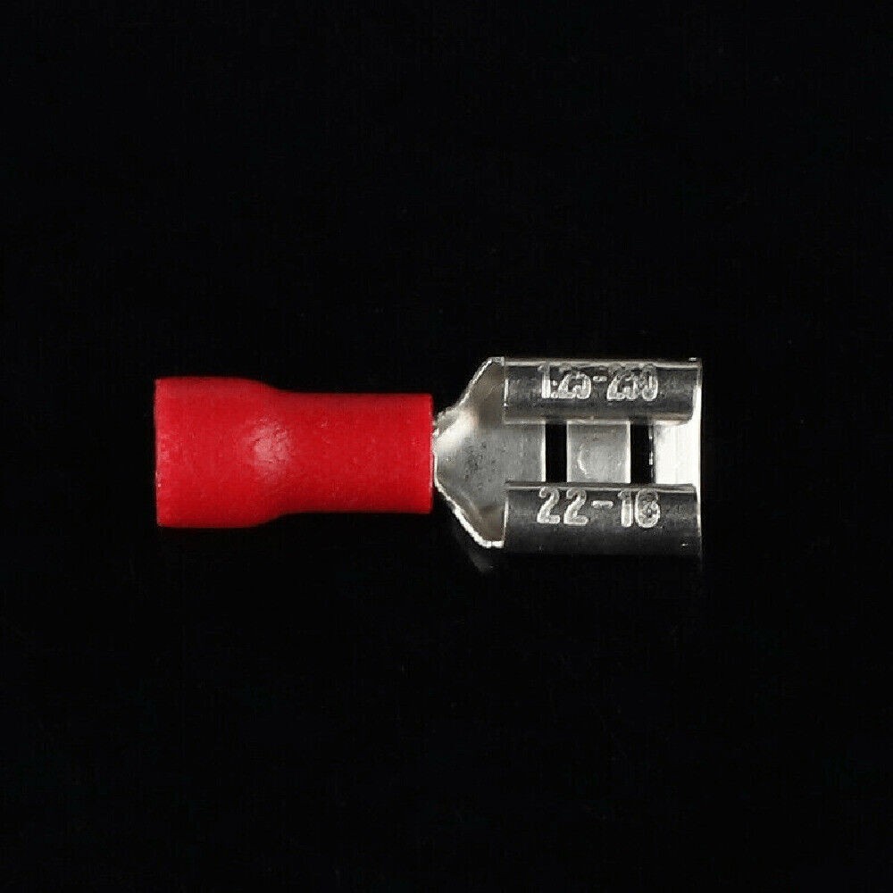 Female Quick Disconnects 6.3mm Spade Terminals Gauge 22-16AWG Wire Connectors US