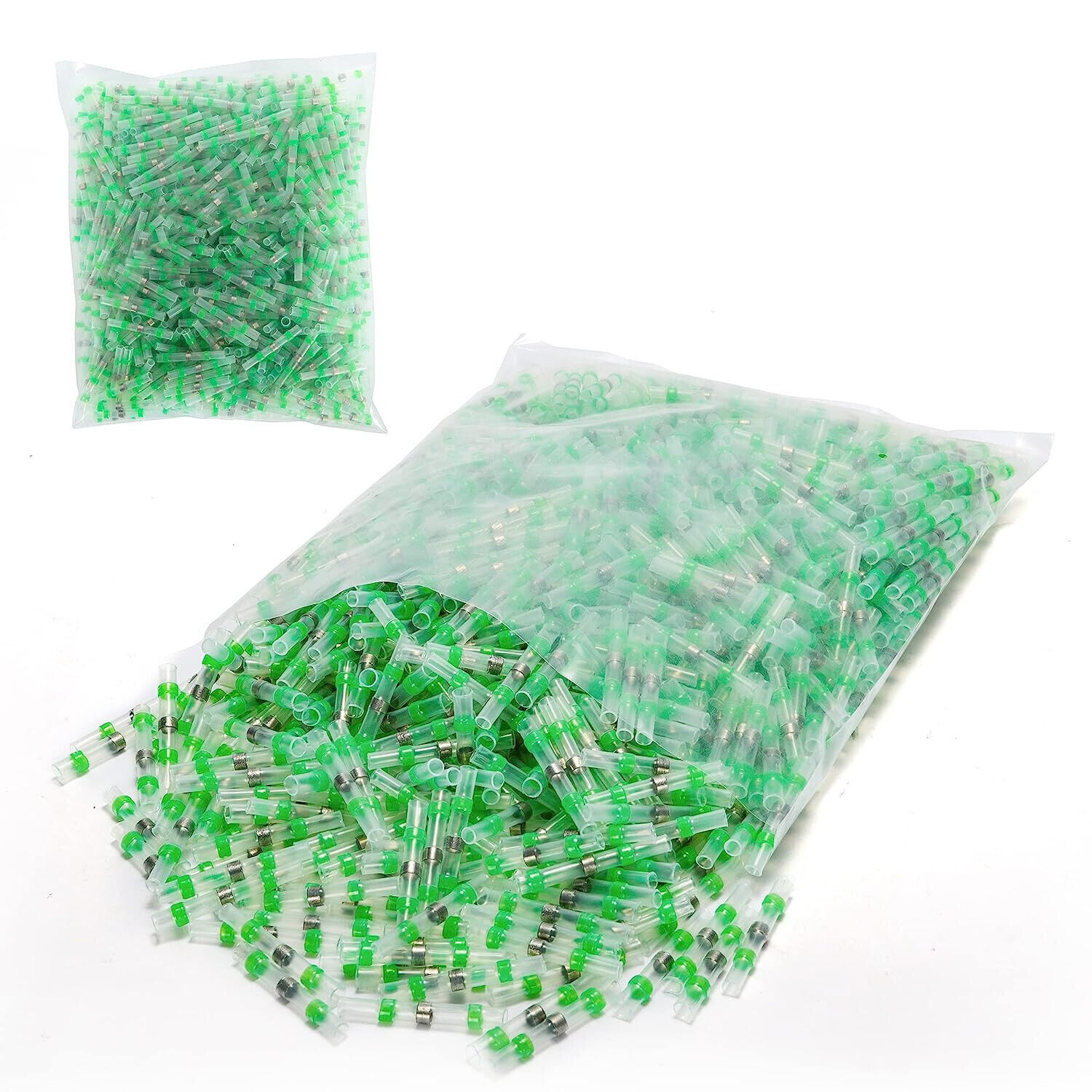 50-200X Solder Stick Seal Sleeve Heat Shrink Butt Wire Connectors AWG18-16 Green