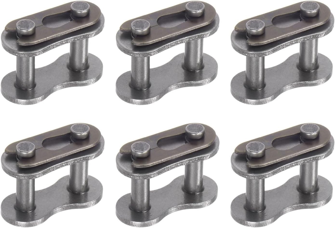 6Pcs #40 Chain Master Connector Link 1/2 Inch Pitch Carbon Steel 08A Split Links