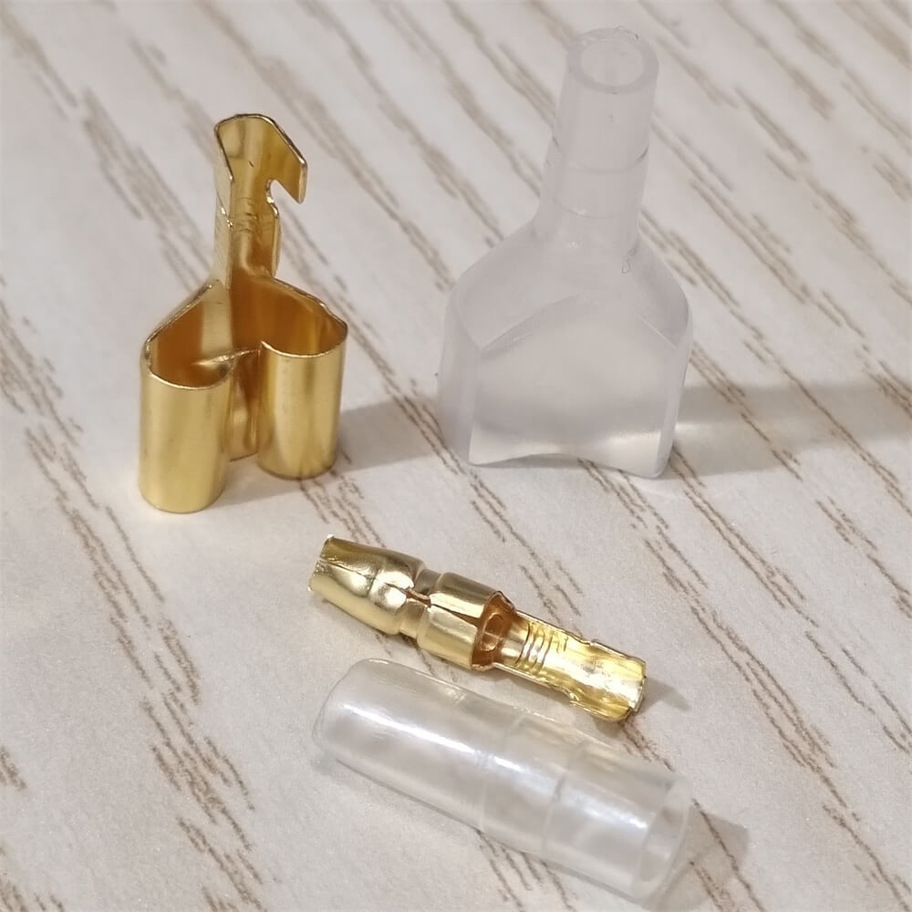 300x Male Female Double Bullet Connector 4.0mm Wire Terminal Insulated Sleeve US