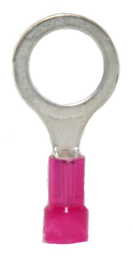 MVP 50 Red 18-22 AWG Nylon Insulated Ring Terminals 3/8″ Stud – Made in the USA