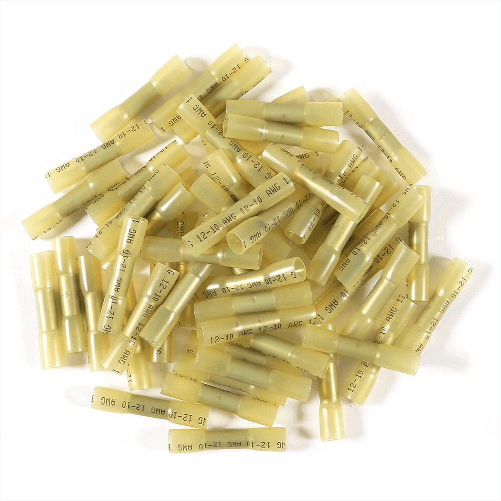50/100Pcs Waterproof 26-10AWG Heat Shrink Butt Connectors Wire Crimp Terminals