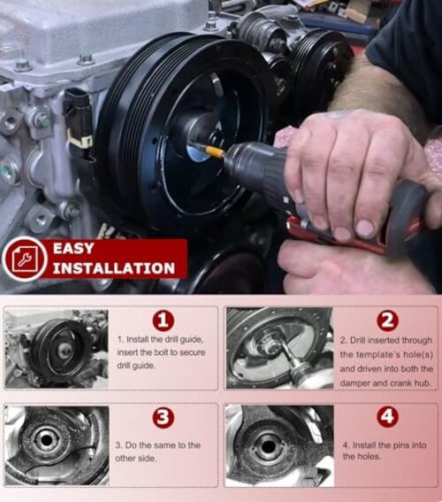 For LS LT Crank Pin Kit Crankshaft Damper Drill Pinning Fixture Tool For LS1