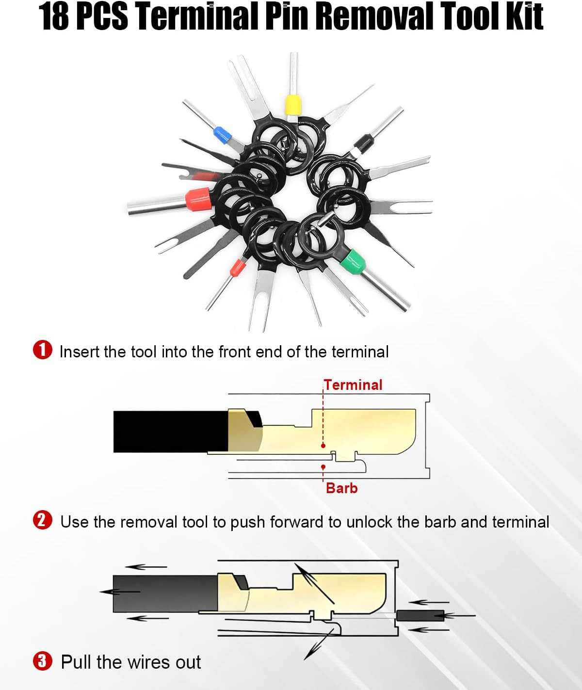 4Pcs Electrical Disconnect Pliers for Cars, Automotive Electrical Connector