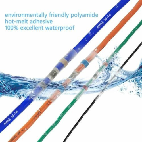 340pcs Waterproof Solder Seal Sleeve Heat Shrink Butt Wire Connectors Terminals