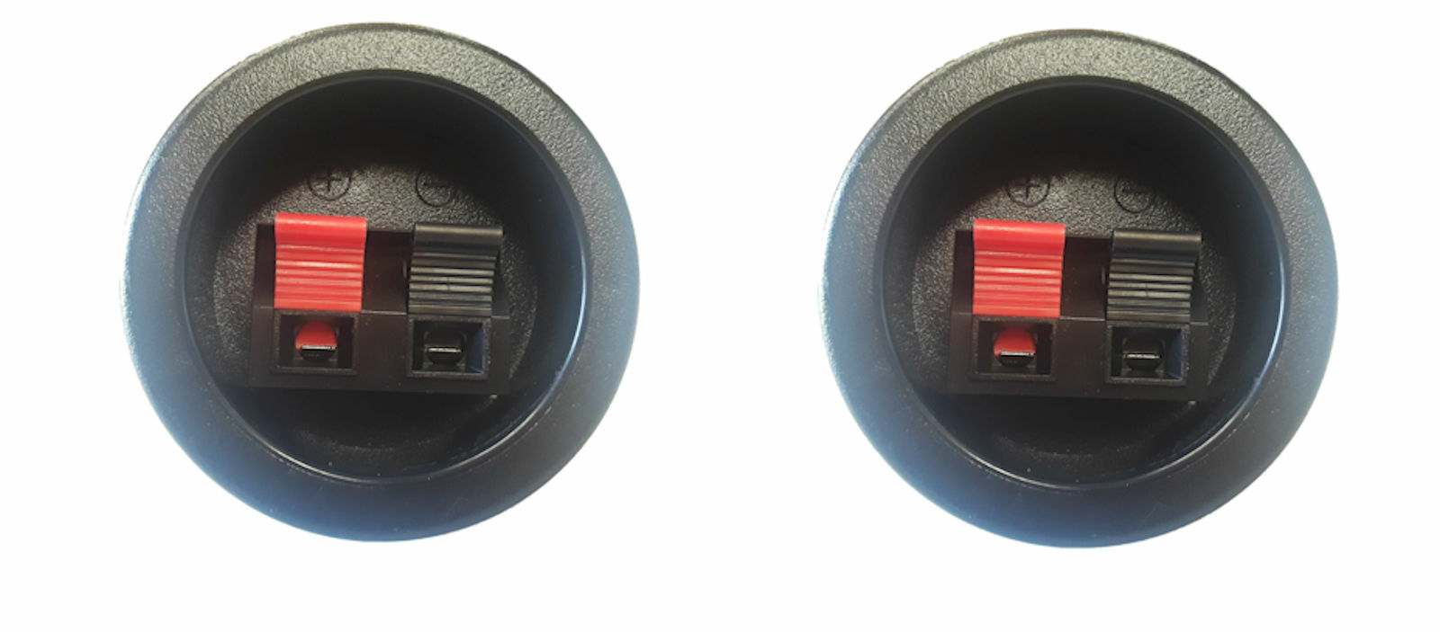 (2 Pack) 2″ inch Round Cup Speaker Terminal Connector Push Spring Wire