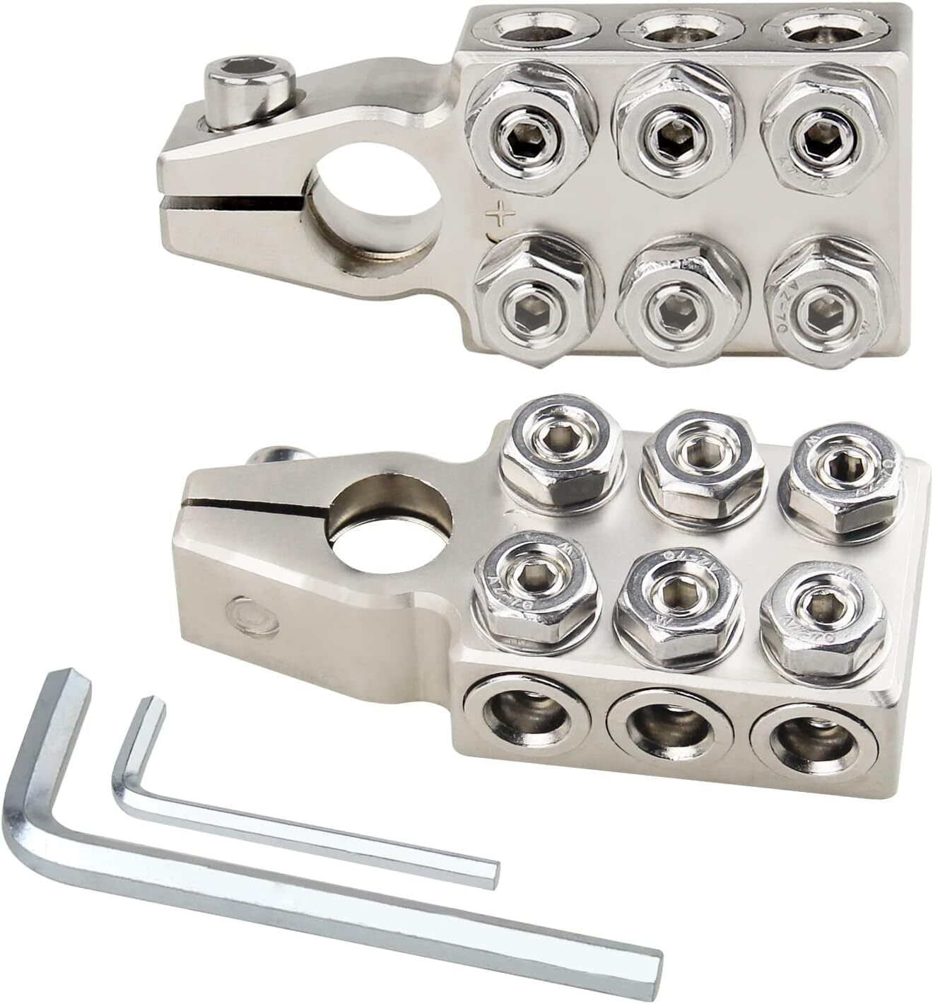 Battery Terminal Block 12-Way 8AWG to 4/0 AWG Positive/Negative Pair